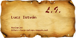 Lucz István névjegykártya